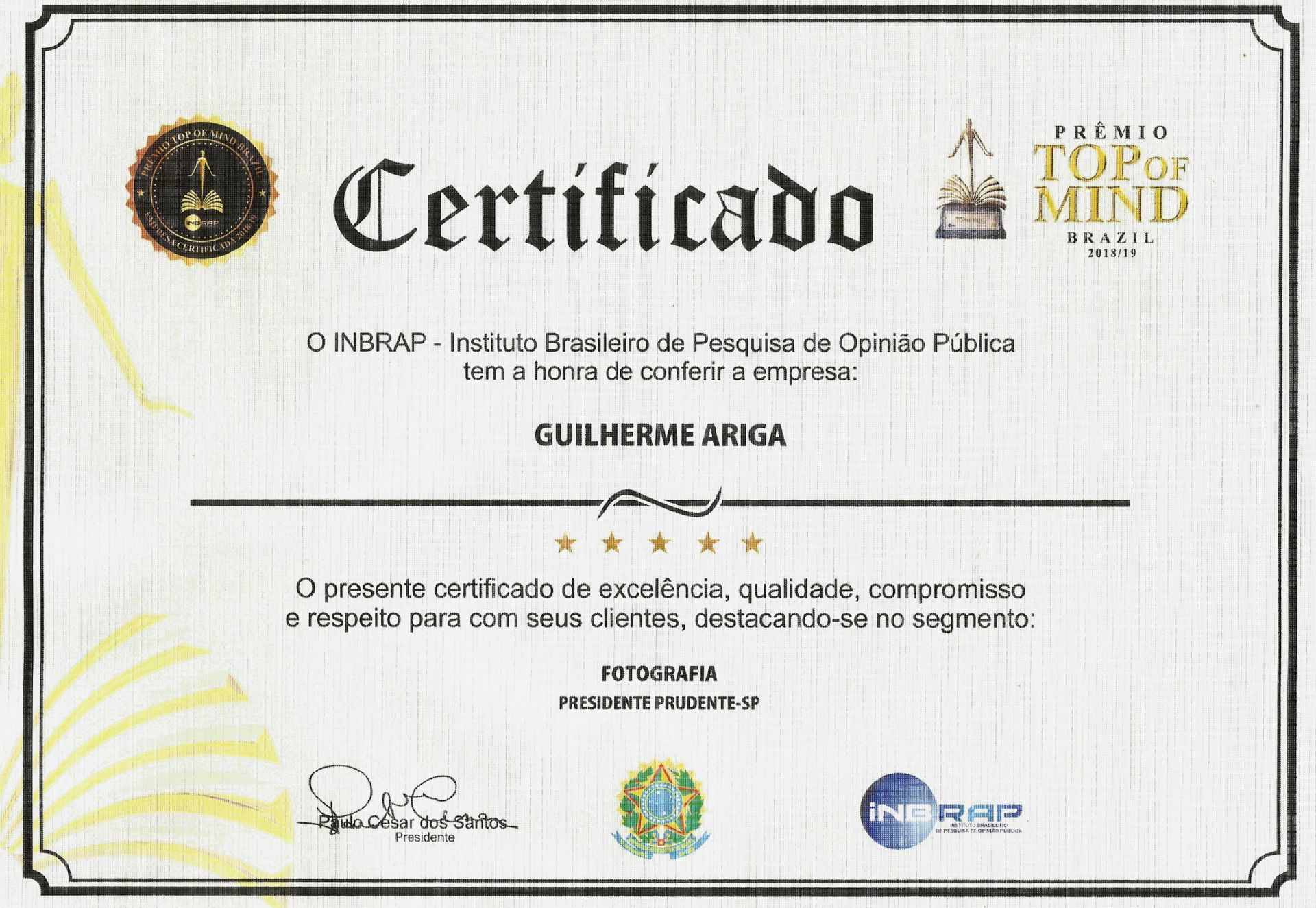 Foto TOP OF MIND BRAZIL Foto TOP OF MIND BRAZIL - Imagem 4